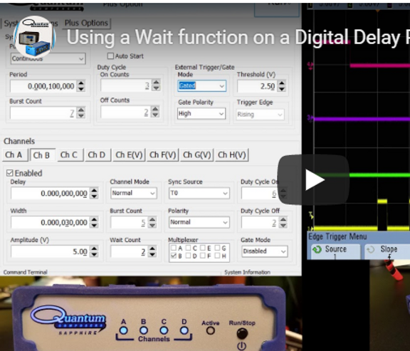 Using the WAIT function to delay start for additional channels